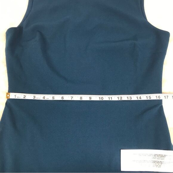 DRESS THE POPULATION Leighton Sleeveless Evening Gown Mermaid Blue Size XXL New - Picture 10 of 11